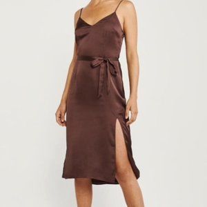 Abercrombie XSP Brown Slip Dress